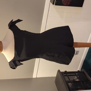 Black off the shoulder romper.